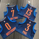 Oklahoma City Thunder Blue Russell Westbrook #0 Men’s Jersey
