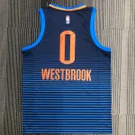 Oklahoma City Thunder Blue Russell Westbrook #0 Men’s Jersey
