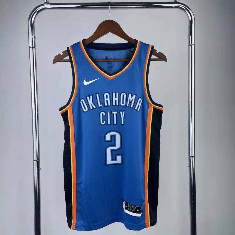Oklahoma City Thunder Blue Shai Gilgeous-Alexander #2 Men’s Jersey