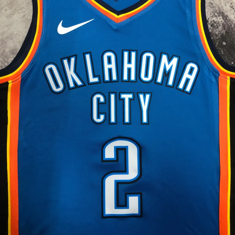Oklahoma City Thunder Blue Shai Gilgeous-Alexander #2 Men’s Jersey
