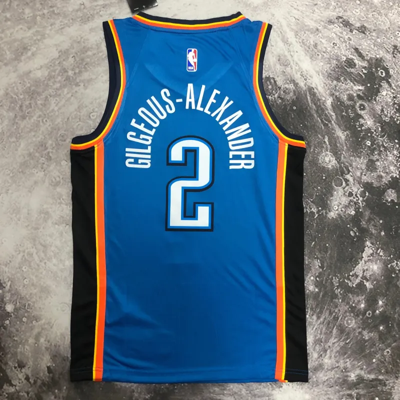 Oklahoma City Thunder Blue Shai Gilgeous-Alexander #2 Men’s Jersey
