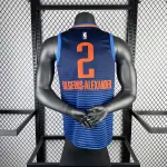 Jersey azul Shai Gilgeous-Alexander #2 para homem dos Oklahoma City Thunder