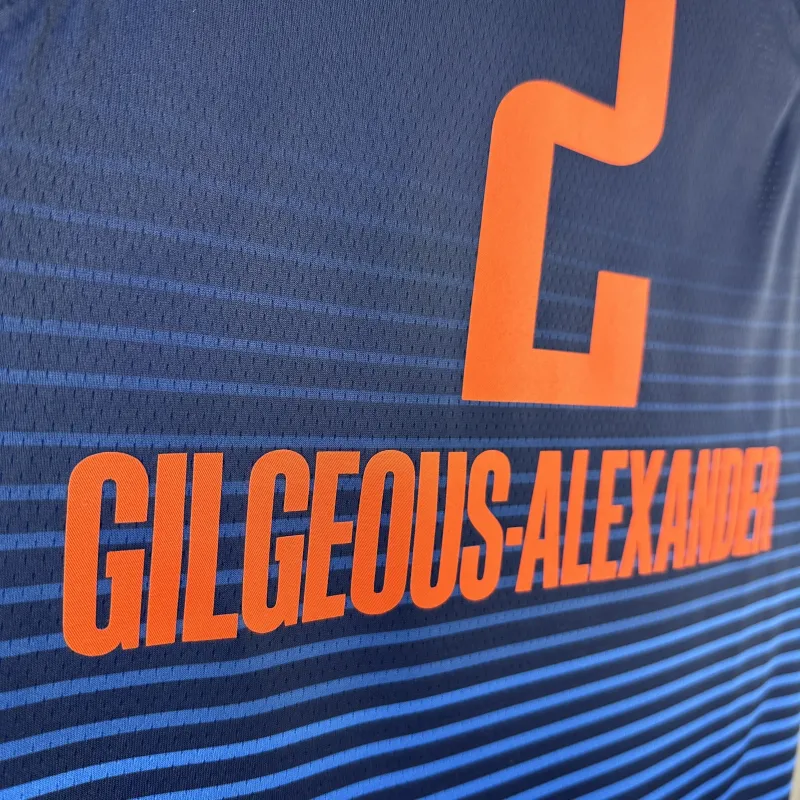 Jersey azul Shai Gilgeous-Alexander #2 para homem dos Oklahoma City Thunder