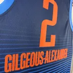 Jersey azul Shai Gilgeous-Alexander #2 para homem dos Oklahoma City Thunder