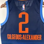 Jersey azul Shai Gilgeous-Alexander #2 para homem dos Oklahoma City Thunder