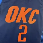 Jersey azul Shai Gilgeous-Alexander #2 para homem dos Oklahoma City Thunder