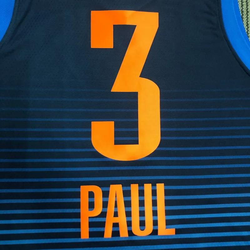 Oklahoma City Thunder Blue Chris Paul #3 Men’s Jersey