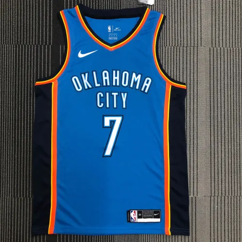 Camisa de homem do Oklahoma City Thunder, azul, Carmelo Anthony, #7
