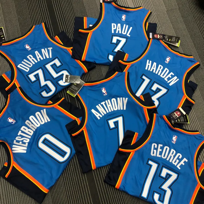 Oklahoma City Thunder Blue Carmelo Anthony #7 Men’s Jersey
