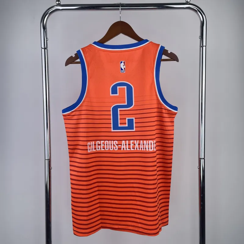 Camisola dos homens Shai Gilgeous-Alexander #2 dos Oklahoma City Thunder