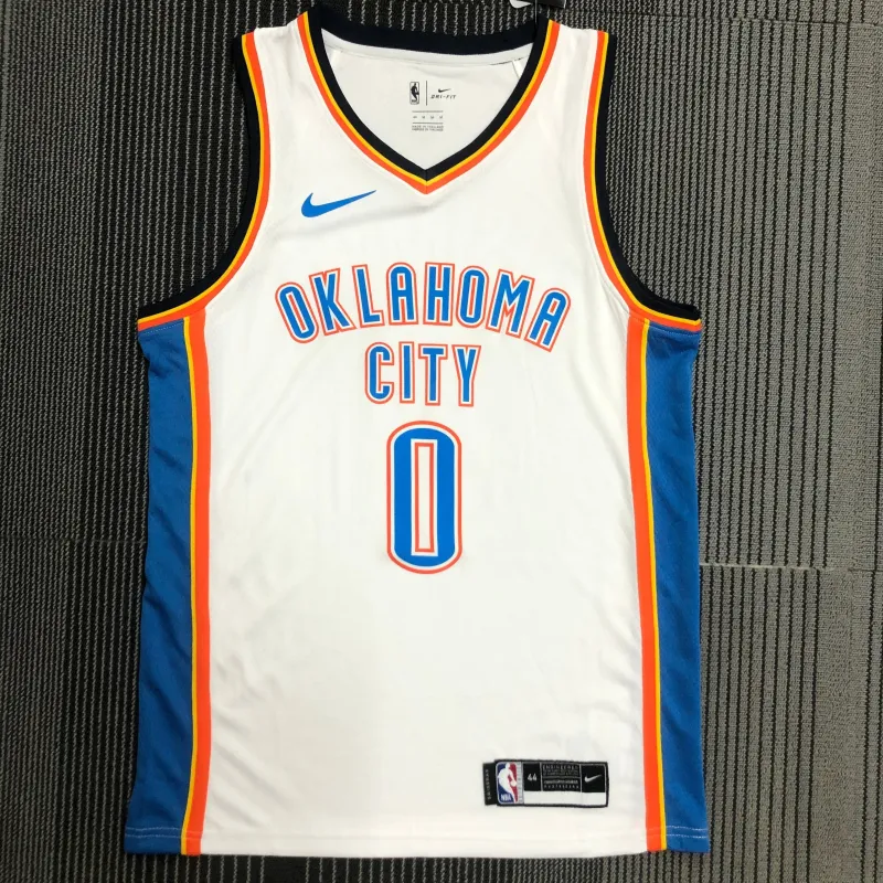 Oklahoma City Thunder White Russell Westbrook #0 Men’s Jersey