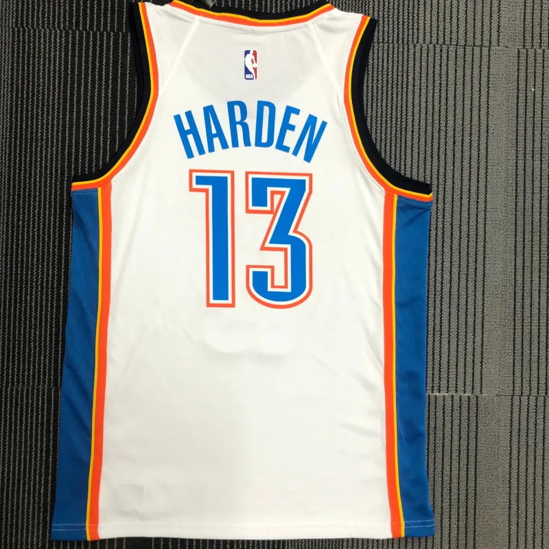 Oklahoma City Thunder White James Harden #13 Men’s Jersey