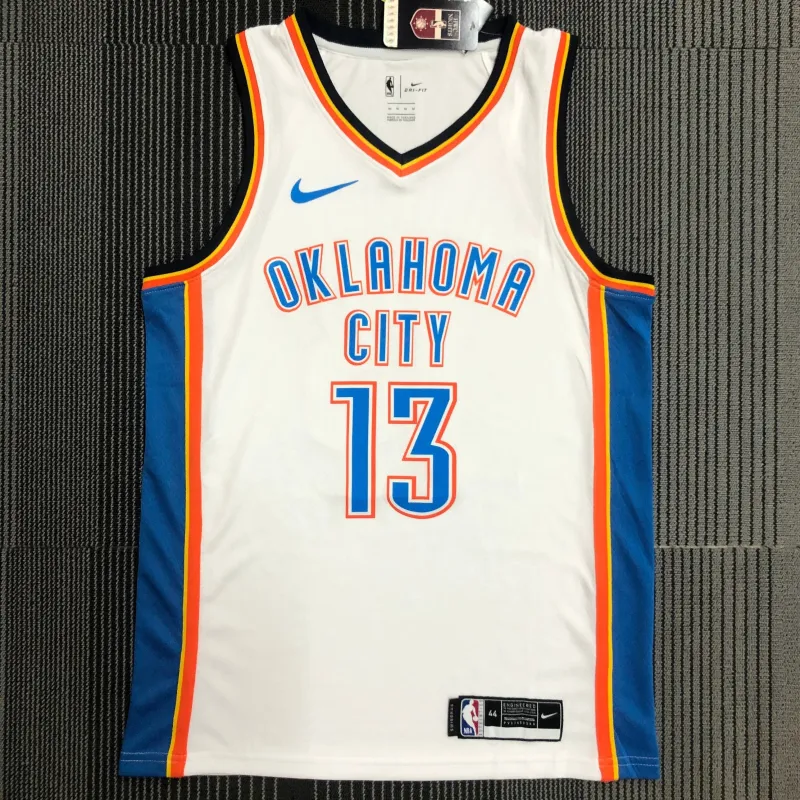 Oklahoma City Thunder White Paul George #13 Men’s Jersey