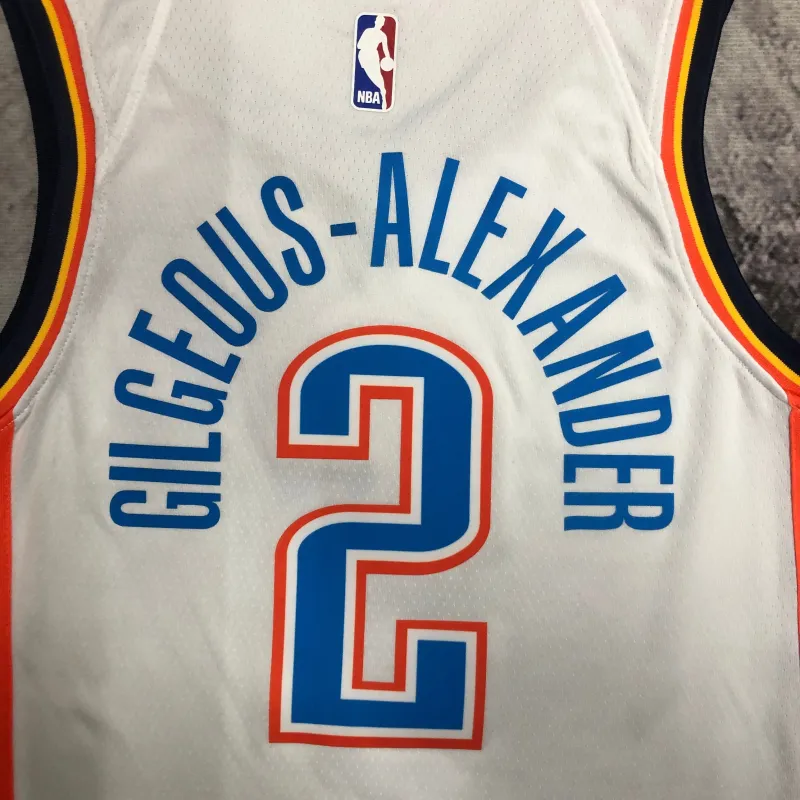 Oklahoma City Thunder White Shai Gilgeous-Alexander #2 Men’s Jersey