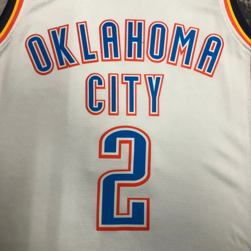 Oklahoma City Thunder White Shai Gilgeous-Alexander #2 Men’s Jersey