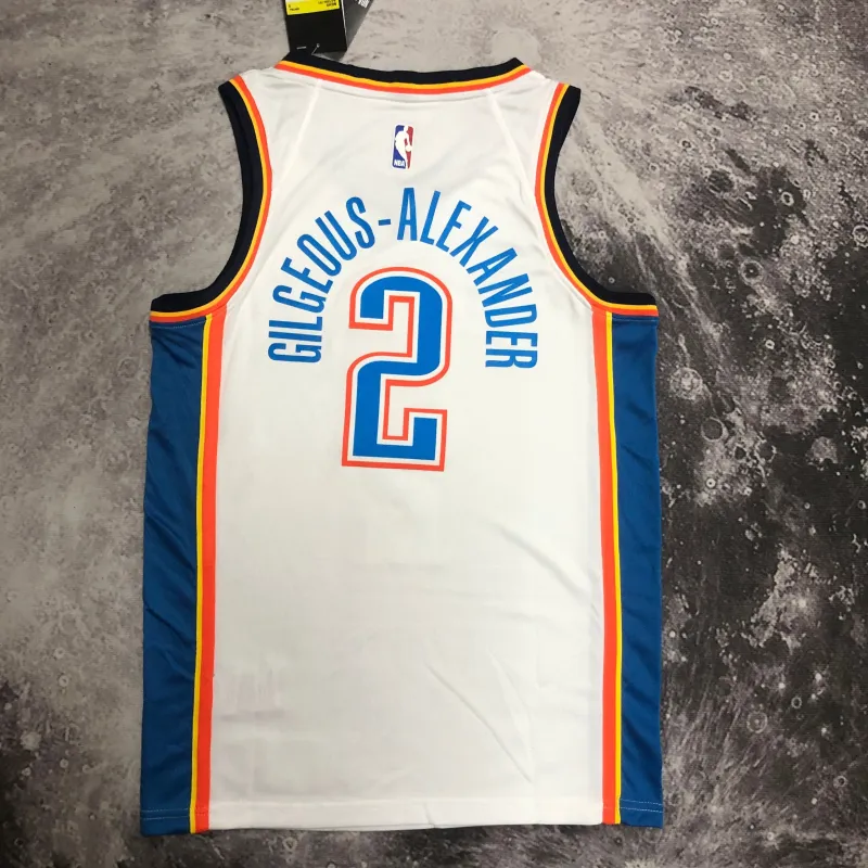 Oklahoma City Thunder White Shai Gilgeous-Alexander #2 Men’s Jersey