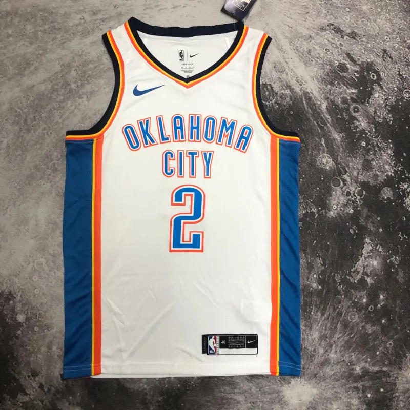 Oklahoma City Thunder White Shai Gilgeous-Alexander #2 Men’s Jersey