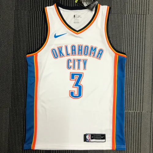 Maglia da uomo bianca degli Oklahoma City Thunder di Chris Paul #3