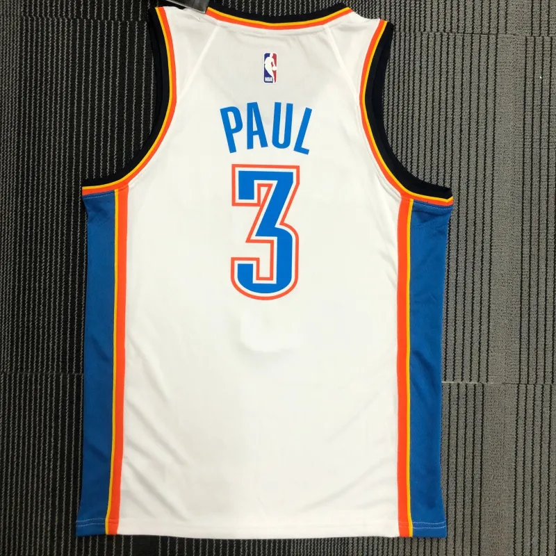 Oklahoma City Thunder wit Chris Paul #3 herenshirt