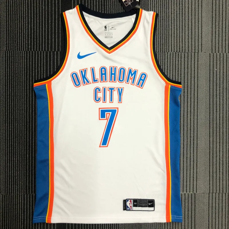 Oklahoma City Thunder White Carmelo Anthony #7 Men’s Jersey