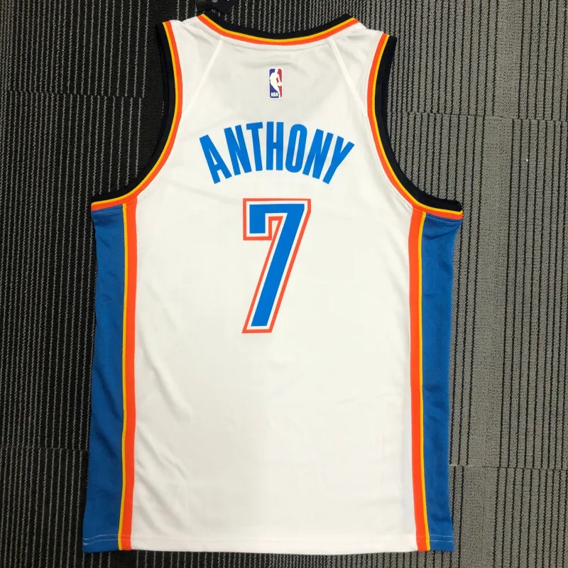 Oklahoma City Thunder White Carmelo Anthony #7 Men’s Jersey