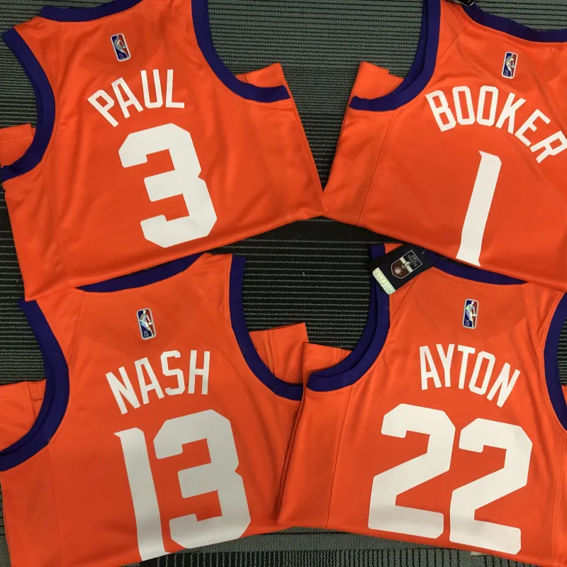 Phoenix Suns Jordan Edition Orange Devin Booker #1 Men’s Jersey