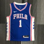 Maillot Hommes Philadelphia 76ers Bleu #1 Philadelphia 76ers Bleu #1 Jersey Homme