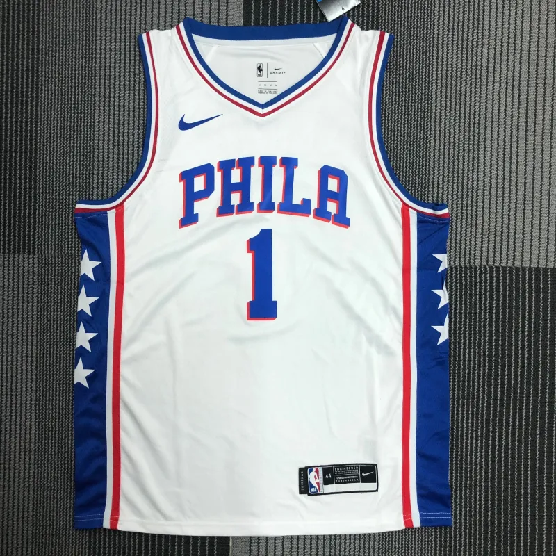 Philadelphia 76ers White #1 Men’s Jersey