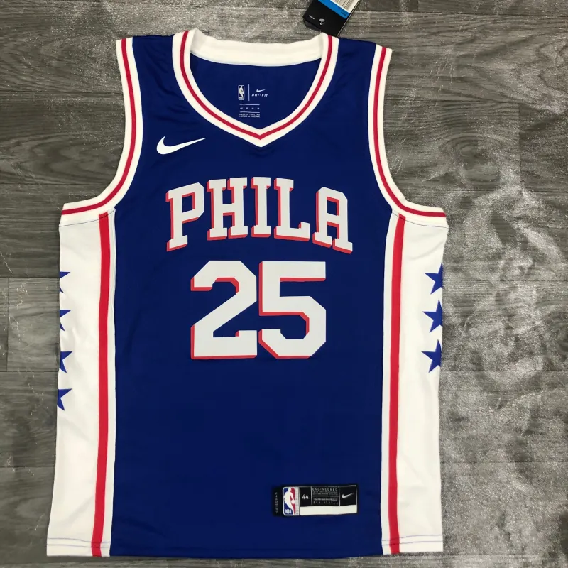 Philadelphia 76ers Blue #25 Men’s Jersey