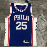 Philadelphia 76ers Blue #25 Men’s Jersey
