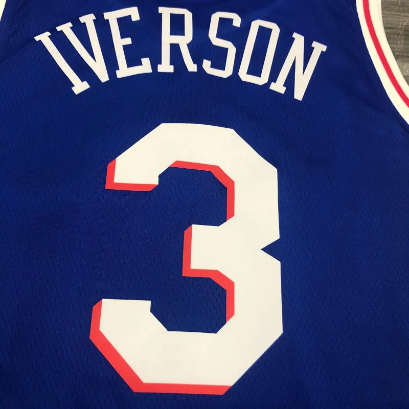 Philadelphia 76ers Blue Allen Iverson #3 Men’s Jersey