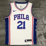 Maglia Philadelphia 76ers Bianco Joel Embiid #21 Uomo Philadelphia 76ers White Joel Embiid #21 Men’s Jersey
