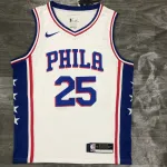 Philadelphia 76ers White #25 Men’s Jersey