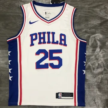 Maillot Hommes Philadelphia 76ers Blanc #25
