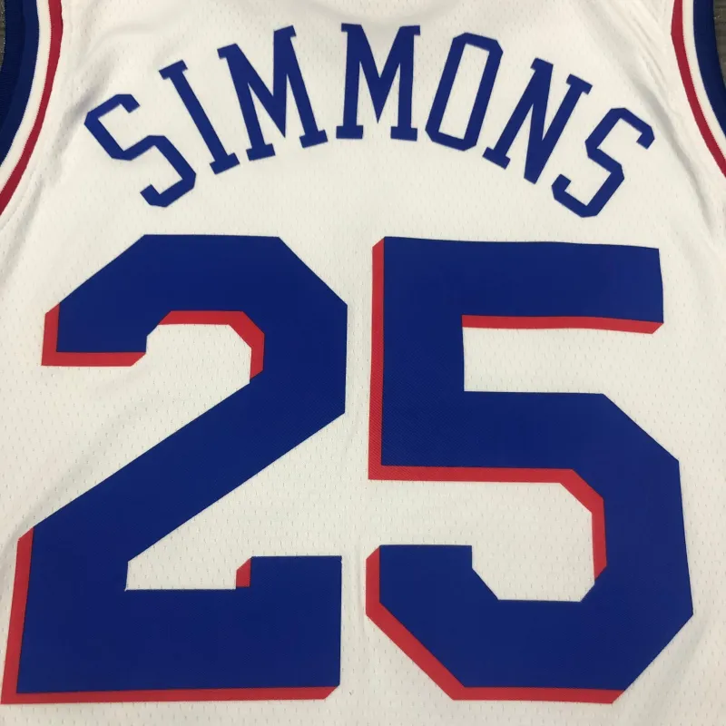 Philadelphia 76ers White #25 Men’s Jersey