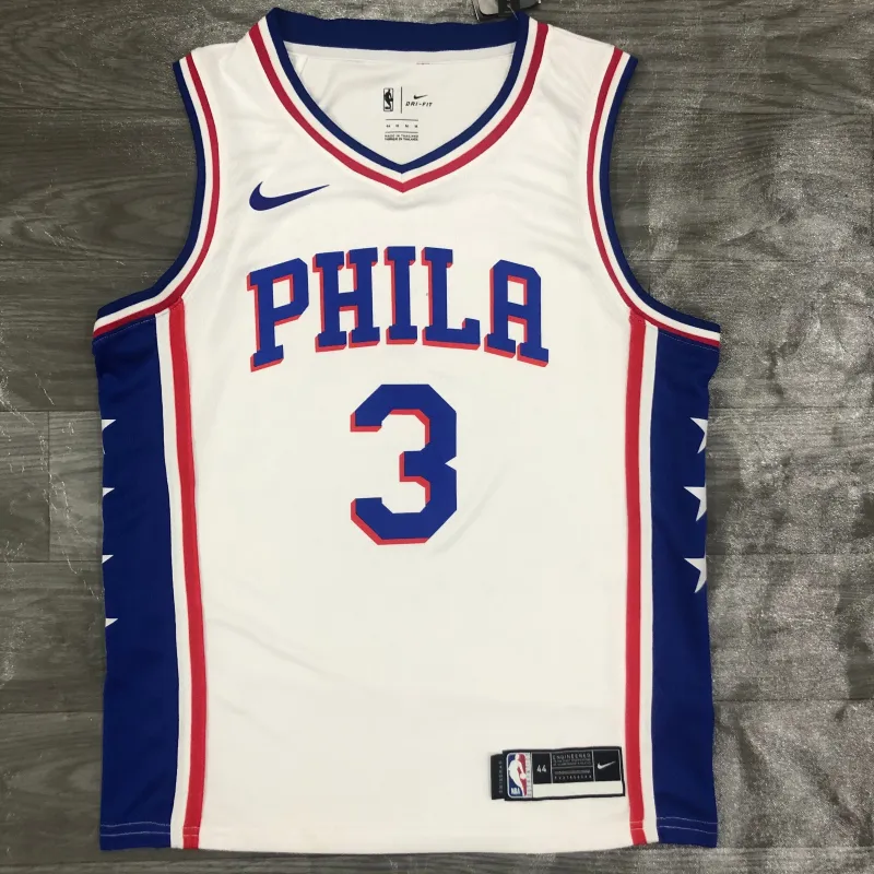 Philadelphia 76ers White Allen Iverson #3 Men’s Jersey