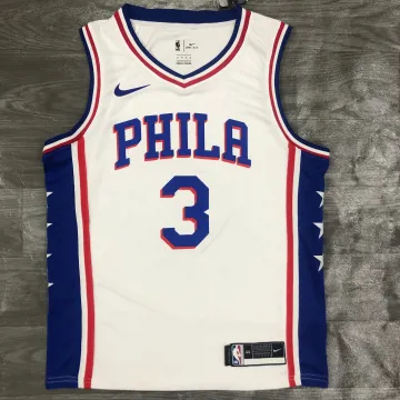 Maillot homme Philadelphia 76ers blanc Allen Iverson #3