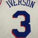 Philadelphia 76ers White Allen Iverson #3 Men’s Jersey