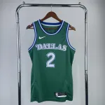 Camisola de homem Kyrie Irving #2 verde retro do Dallas Mavericks Dallas Mavericks Retro Green Kyrie Irving #2 Men’s Jersey