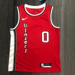 Portland Trail Blazers Retro Rot Damian Lillard #0 Männer Trikot Portland Trail Blazers Retro Rot Damian Lillard #0 Herren Trikot