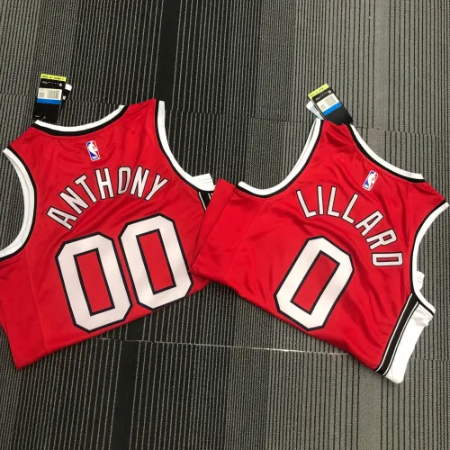 Portland Trail Blazers Retro Red Carmelo Anthony #00 Men’s Jersey