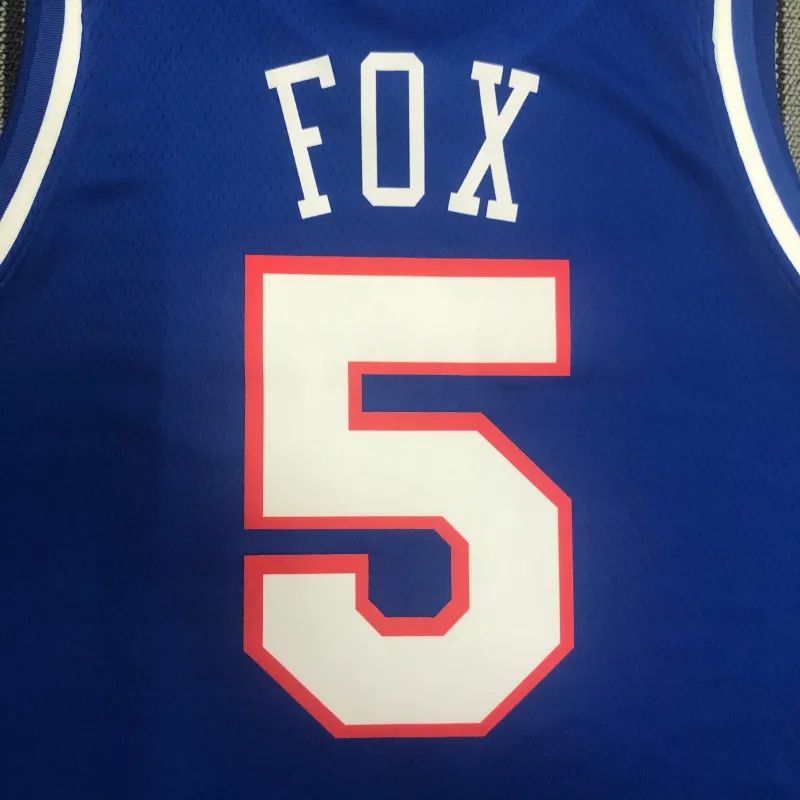 Sacramento Kings Blue De’Aaron Fox #5 Men’s Jersey