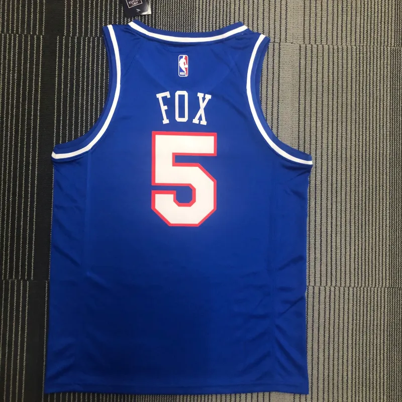 Sacramento Kings Blue De’Aaron Fox #5 Men’s Jersey