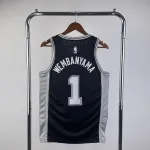Camiseta negra de Victor Wembanyama (#1) de los San Antonio Spurs | Camiseta Swingman de la NBA