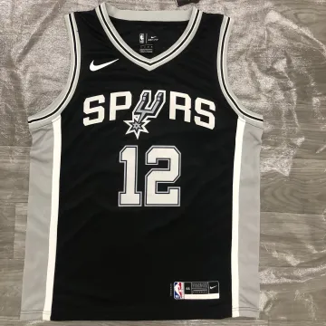 San Antonio Spurs Zwart LaMarcus Aldridge #12 Jersey | NBA Swingman Jersey