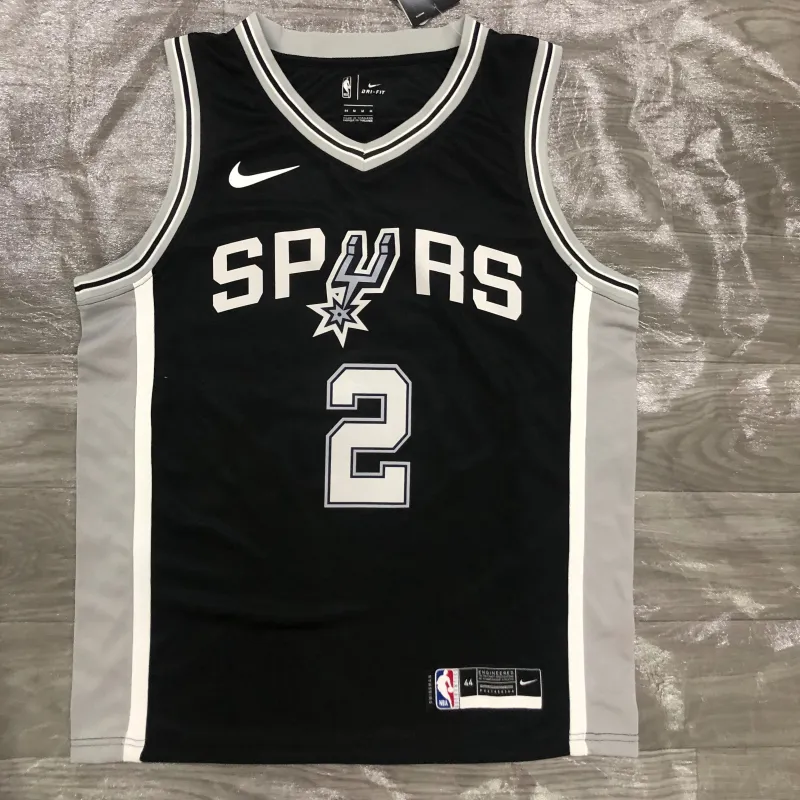 San Antonio Spurs Black Kawhi Leonard #2 Jersey | NBA Swingman Jersey