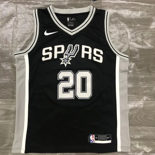 Maglia San Antonio Spurs Nero Manu Ginobili #20 | Maglia NBA Swingman