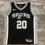 Maglia San Antonio Spurs Nero Manu Ginobili #20 | Maglia NBA Swingman San Antonio Spurs Black Manu Ginobili #20 Jersey | NBA Swingman Jersey
