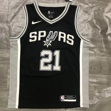Maglia nera dei San Antonio Spurs con il numero #21 di Tim Duncan | Maglia Swingman NBA
