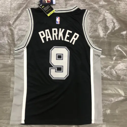 San Antonio Spurs Zwart Tony Parker #9 Jersey | NBA Swingman Jersey